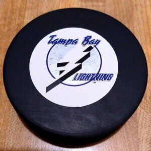 Vintage Tampa Bay Lighting NHL Hockey Puck Made In Czechoslovakia Official